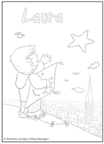 Kids-n-fun | 6 Ausmalbilder von Lauras Stern